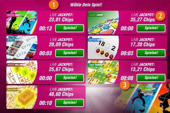 Online-Games mit Jackpot-Gewinnen